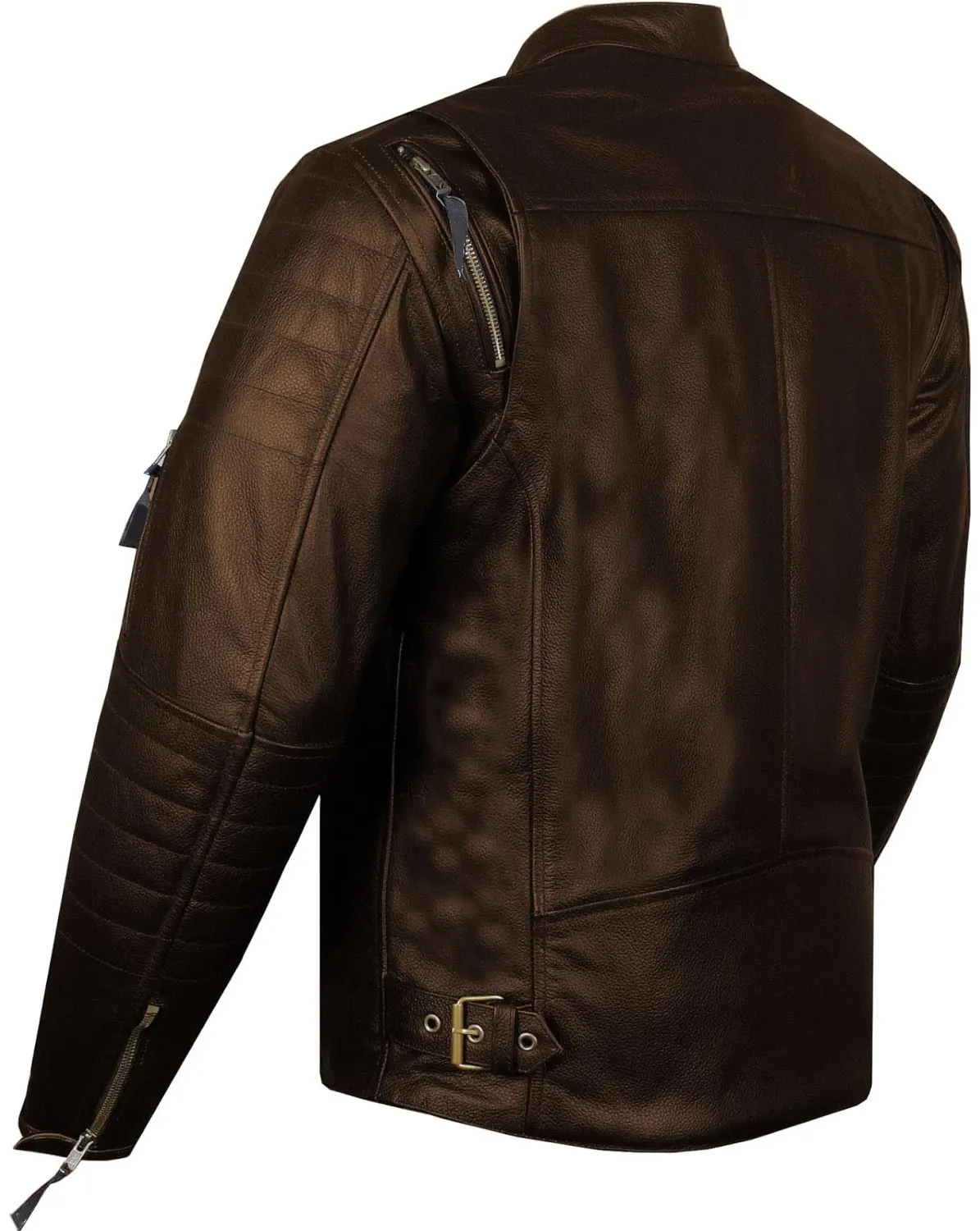 Edgar Men's Brown Biker Leather Jacket