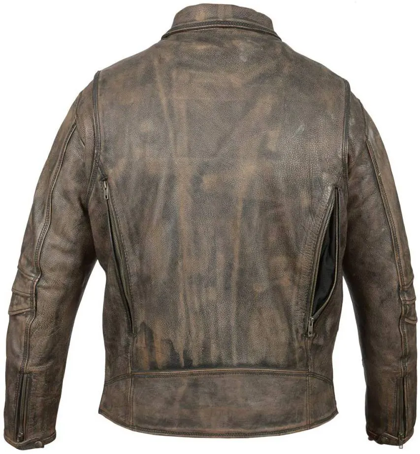 Eunice Men's Vintage Moto Leather Jacket