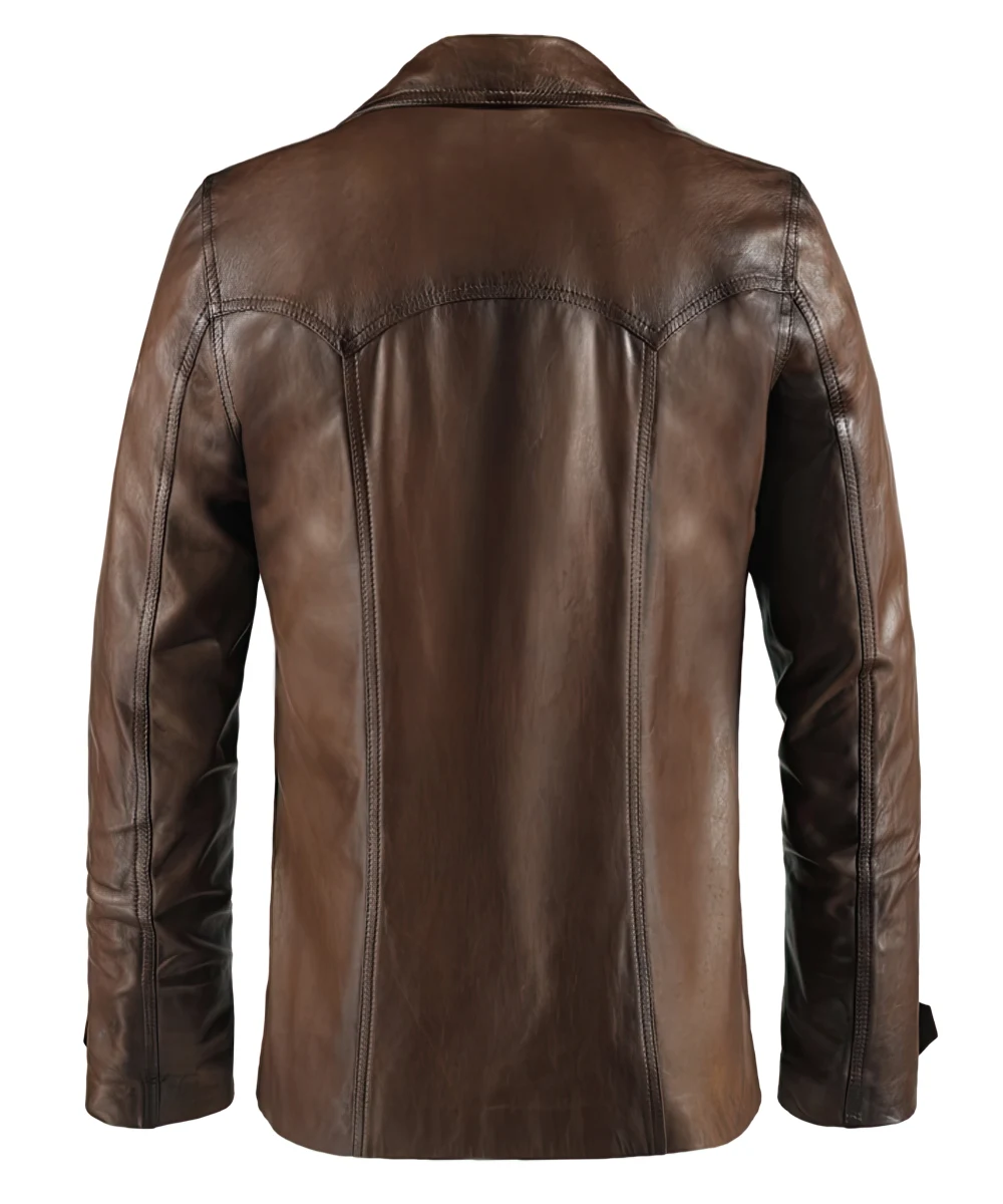 Ezequiel Men's Vintage Brown Leather Jacket