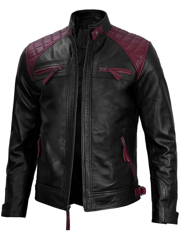 Franz Men's Black Moto Leather Jacket