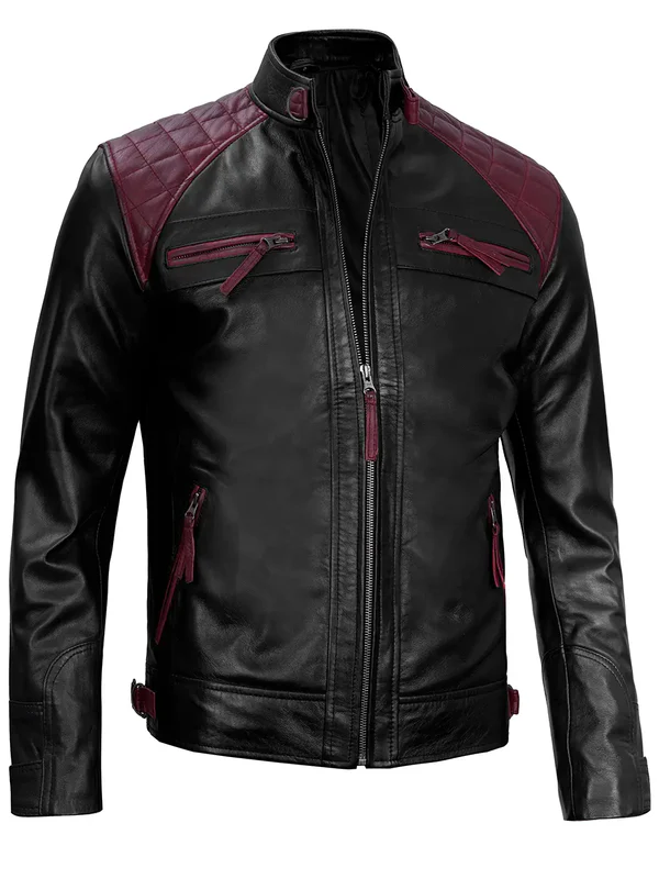 Franz Men's Black Moto Leather Jacket