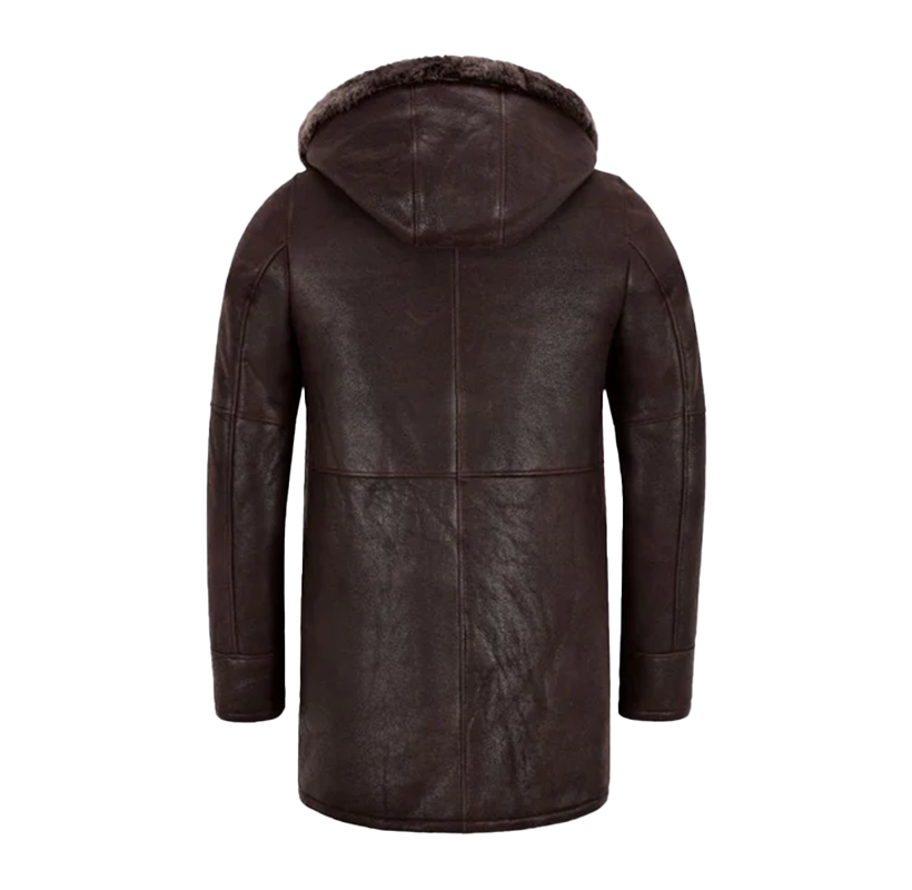 Gerhard Ladies Brown Hooded Sheepskin Coat