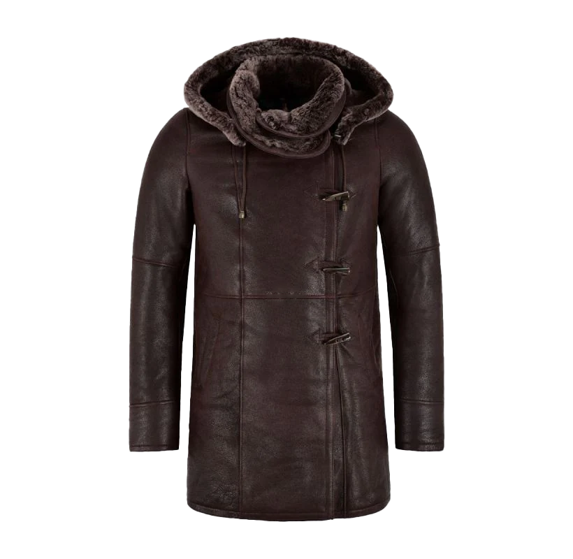 Gerhard Ladies Brown Hooded Sheepskin Coat