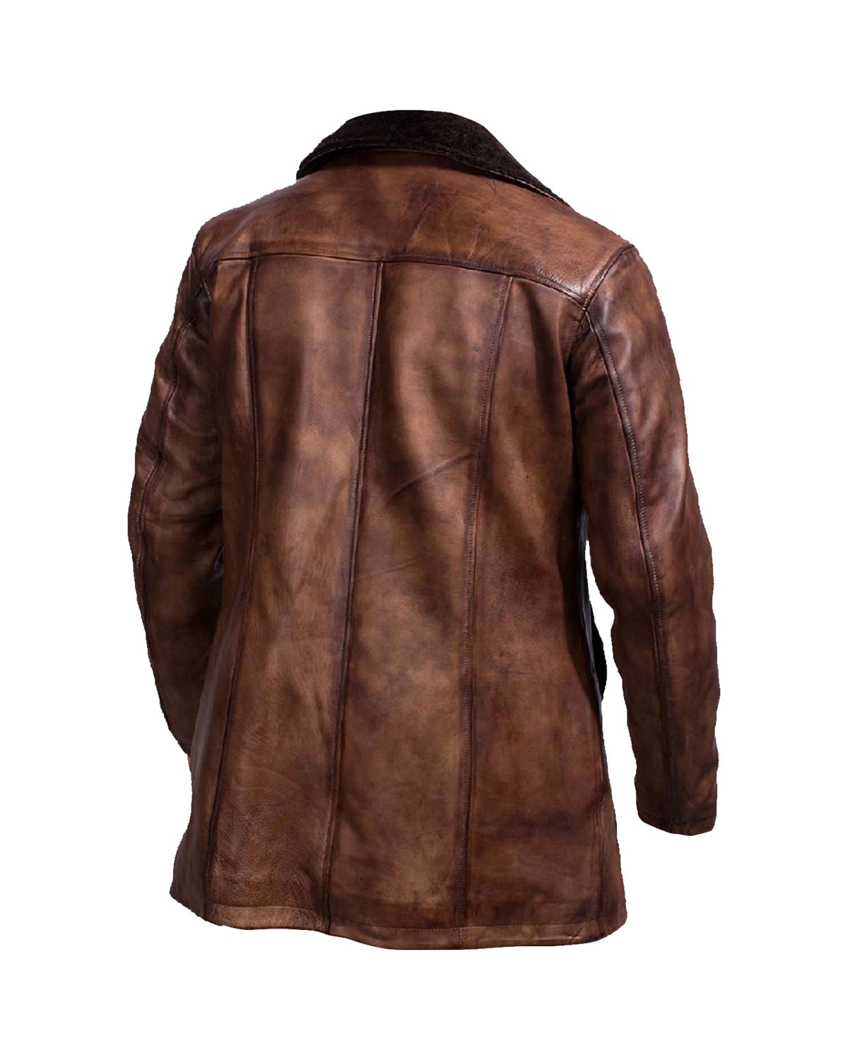 Gustavo Men's Brown Sheepskin Leather Coat