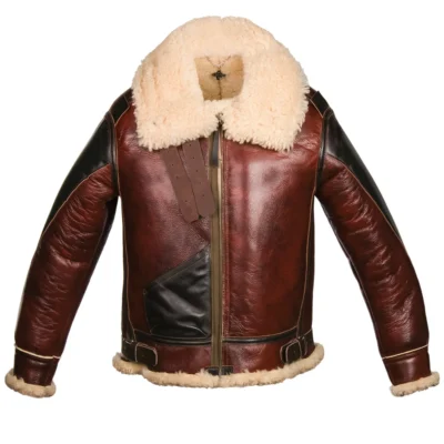 Jarrod Men's B3 Brown Aviator Shearling Leather Jacket