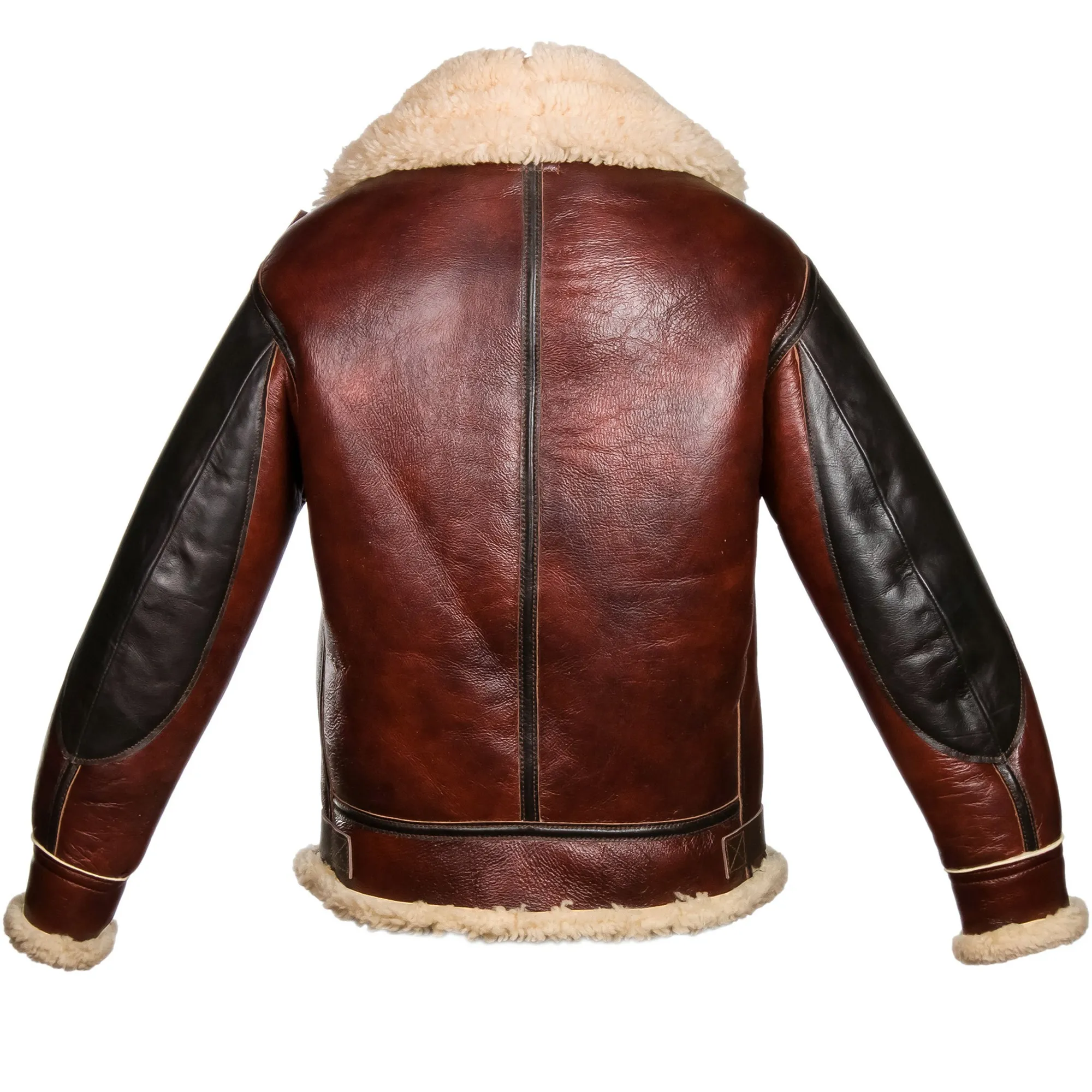 Jarrod Men's B3 Brown Aviator Shearling Leather Jacket