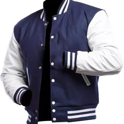 Jarvis Men's Navy Blue Varsity Jacket