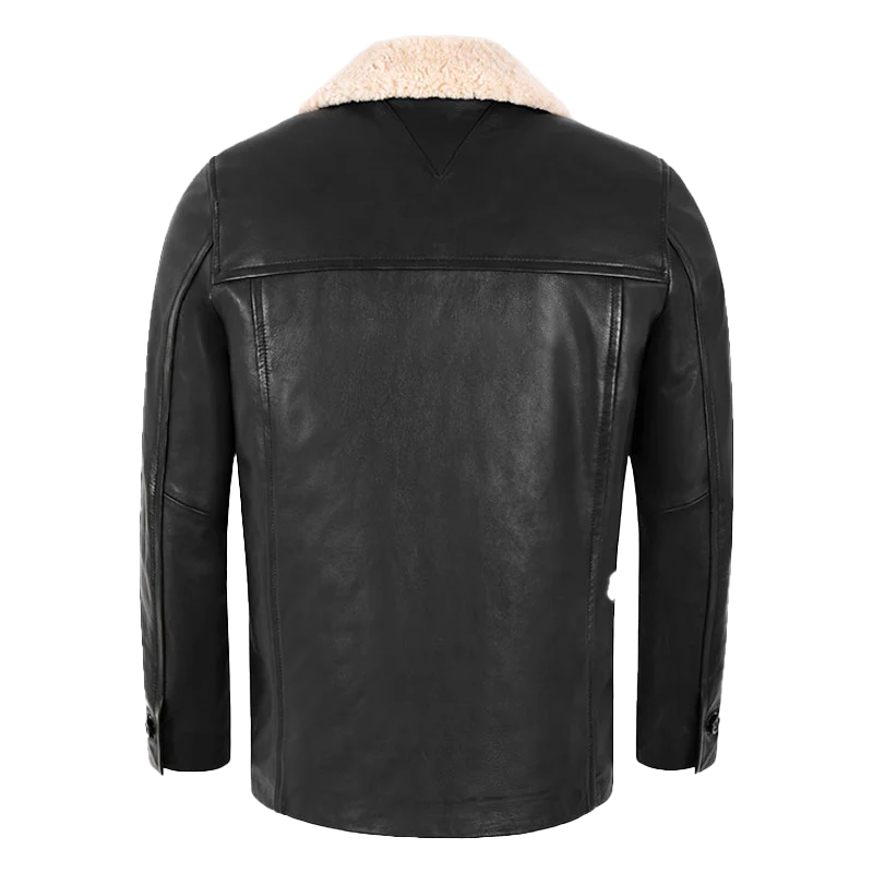 Jayson Men's Black Leather Coat