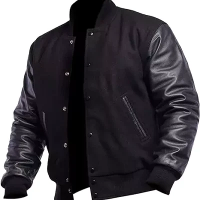 Jeremy Men's Black Varsity Jacket