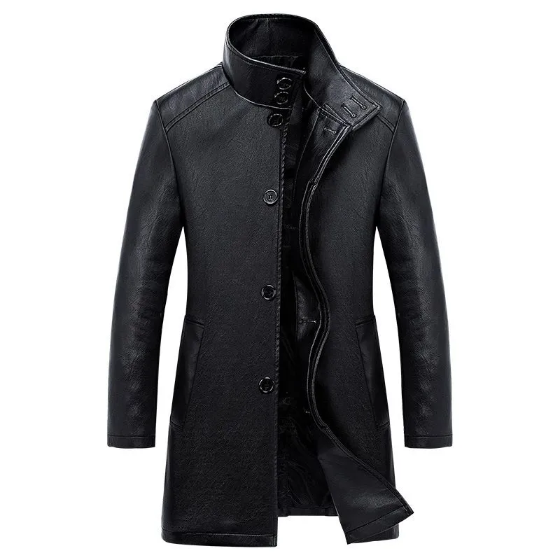 Jerod Men's Black Leather Coat