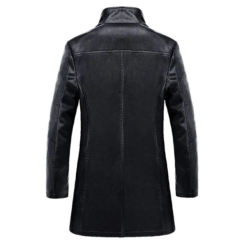 Jerod Men's Black Leather Coat