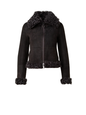 Jovany Women's Black Reversible Shearling Jacket
