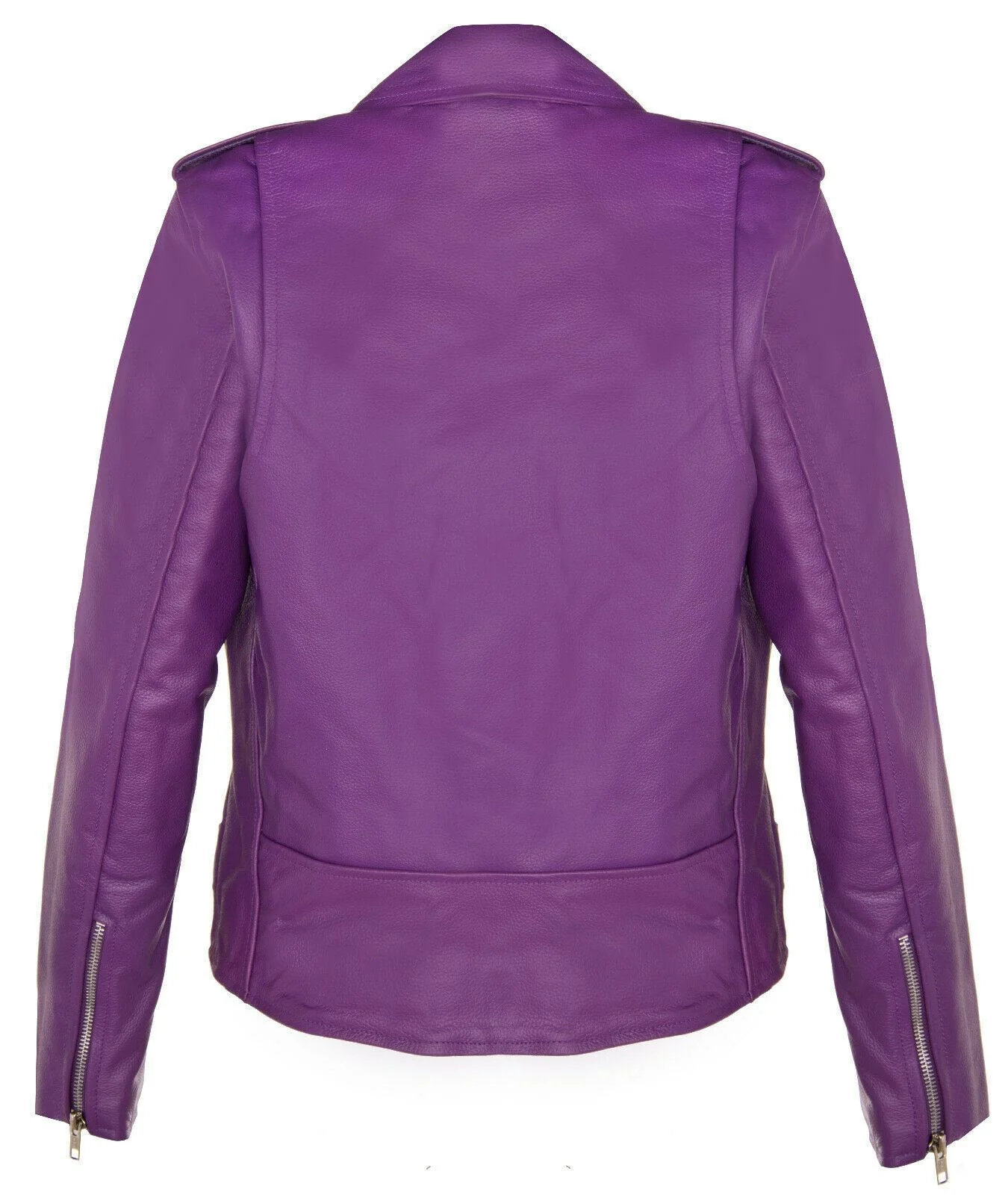 Lacey Women's Purple Moto Leather Jacket