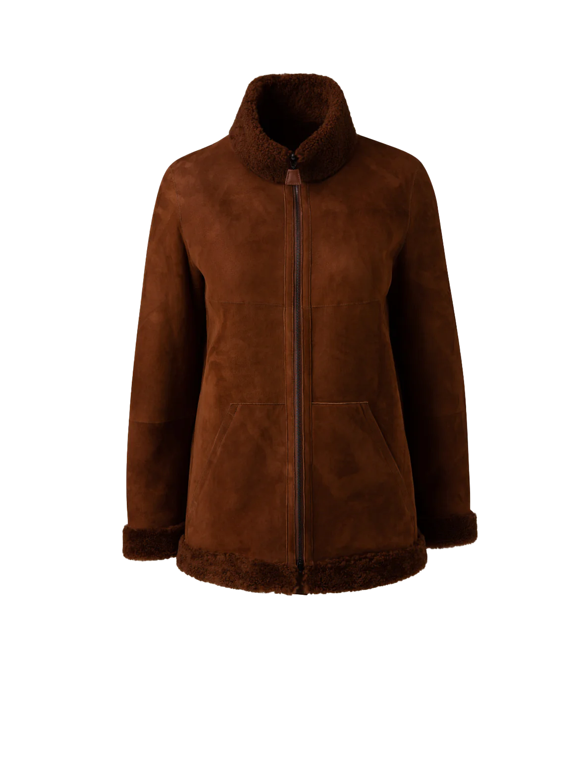 Layton Women’s Brown Shearling Leather Jacket