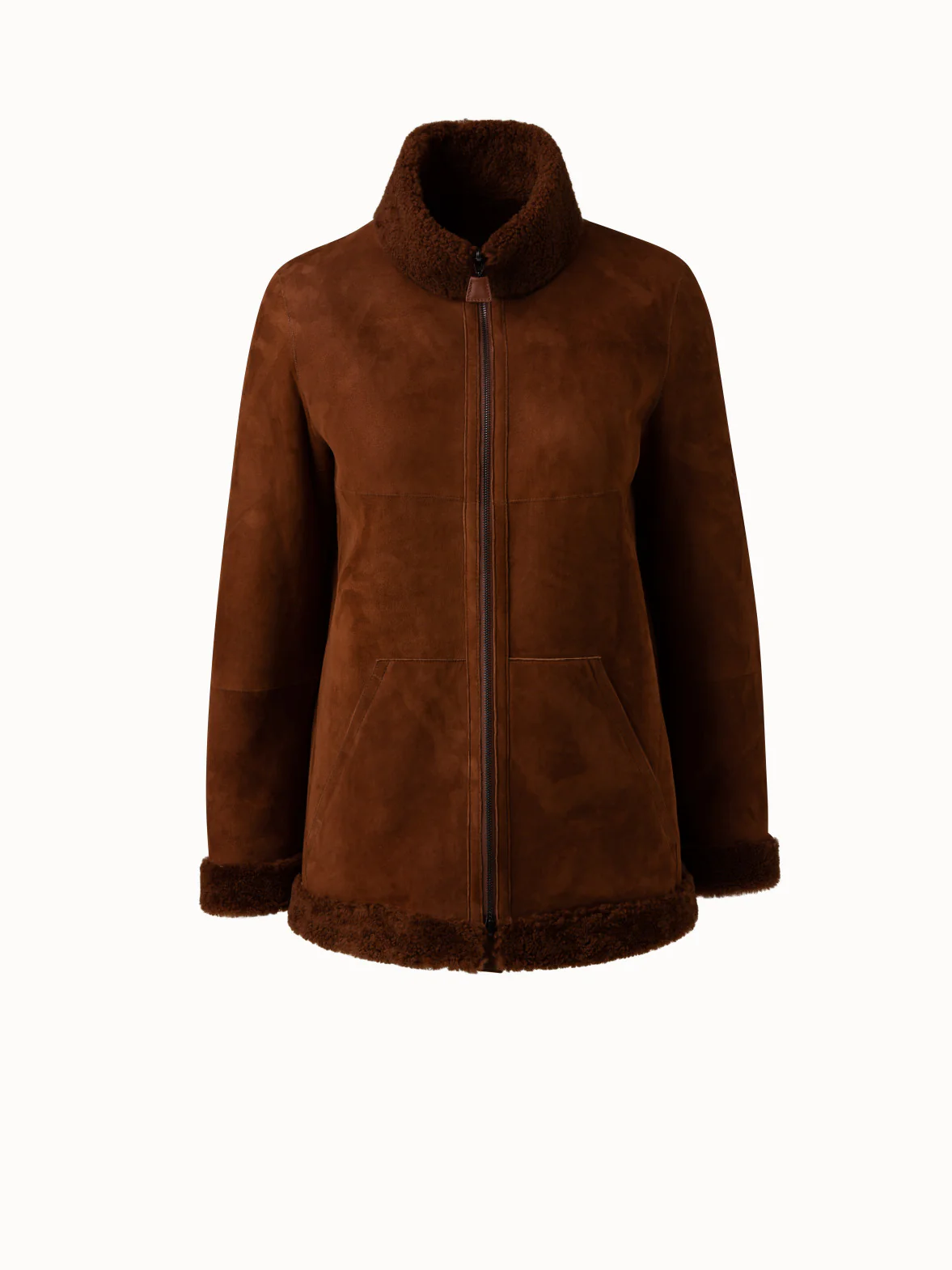 Layton Women's Brown Shearling Leather Jacket