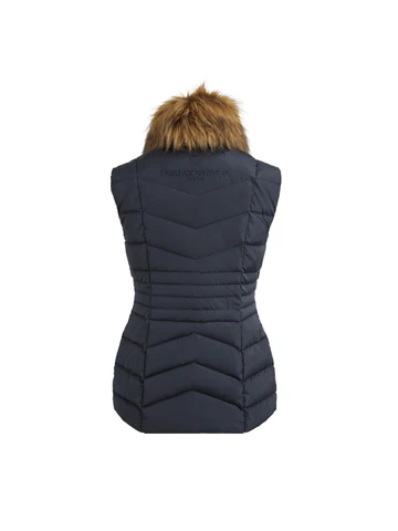 Lucinda Women's Navy Blue Leather Gilet