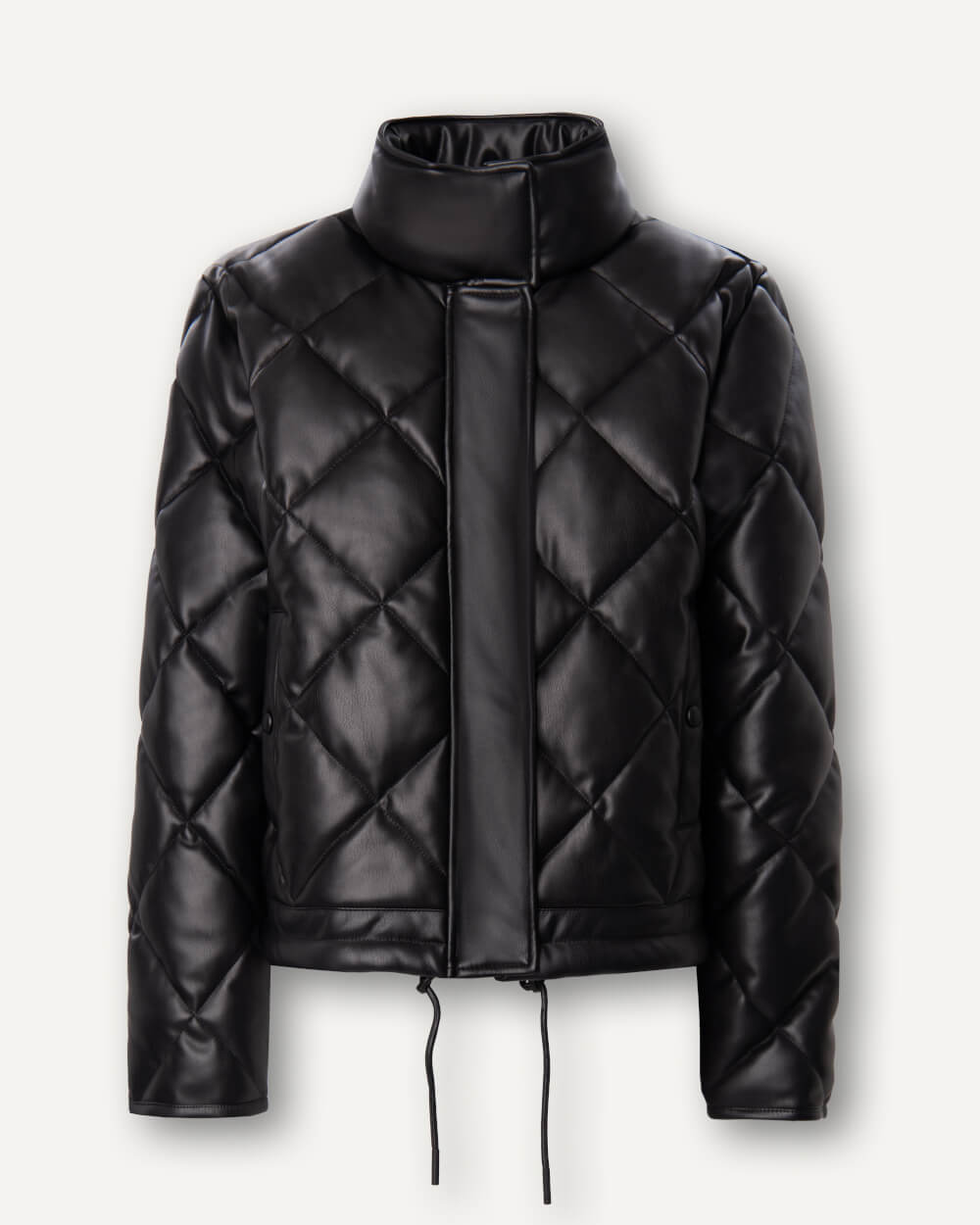 Lucius Ladies Black Bomber Leather Jacket