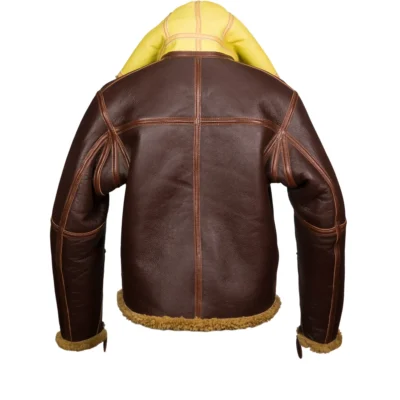 Lucretia Men's RAF WW2 Hooded Aviator Leather Jacket