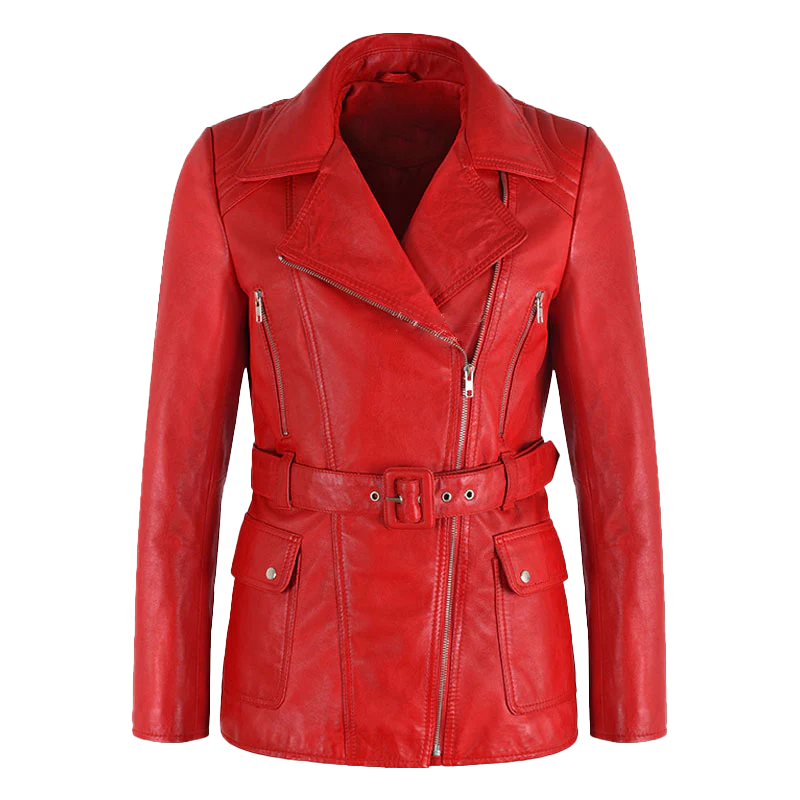 Maynard Women's Red Leather Blazer