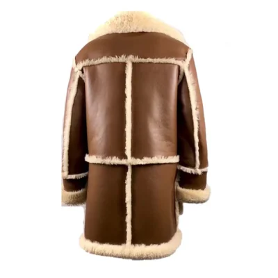 Meagan Men's Brown Shearling Leather Coat
