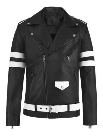 Medley Men's Black Cafe Racer Leather Jacket
