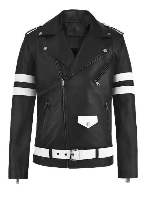 Medley Men's Black Cafe Racer Leather Jacket