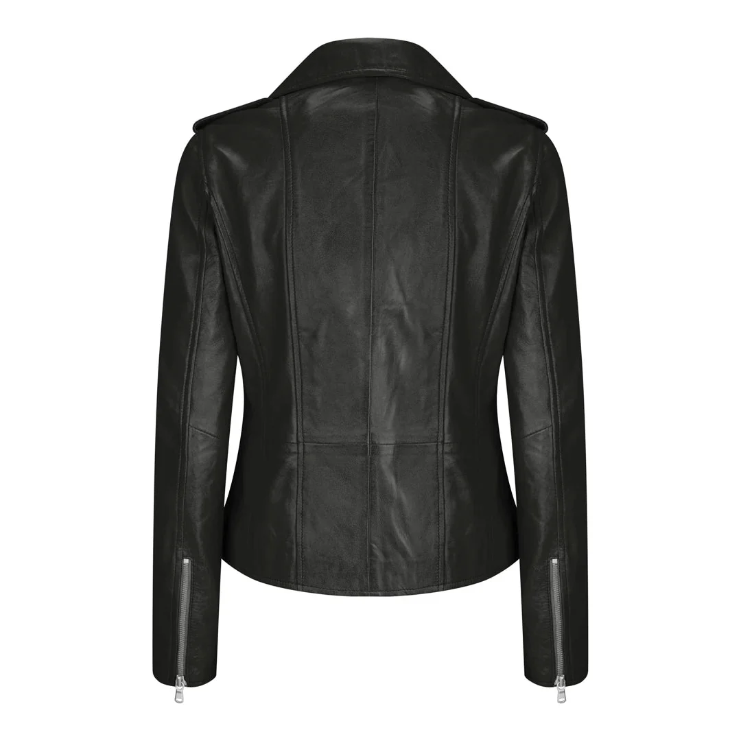 Melba Women's Black Rider Leather Jacket