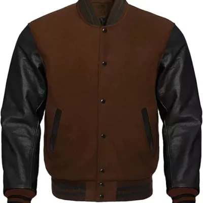 Metcalfe Men's Brown Varsity jacket