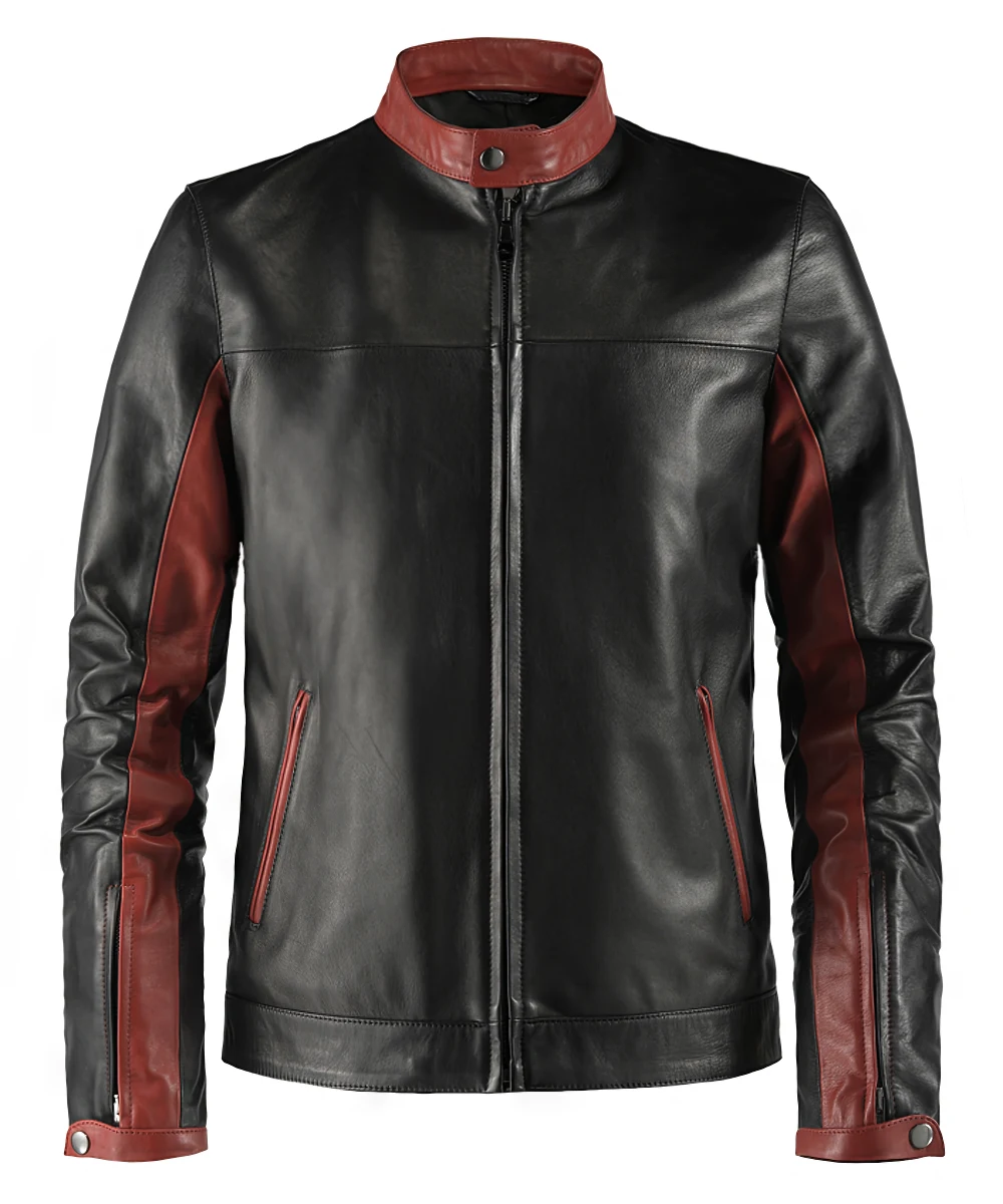 Moises Men's Black Replica leather jacket