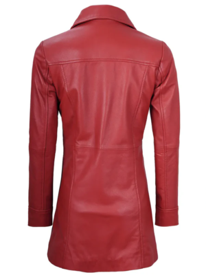 Myra Women's Red Leather Coat