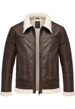 Myrna Men's Brown Shearling Leather Jacket