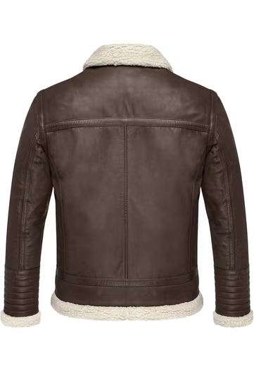 Myrna Men's Brown Shearling Leather Jacket