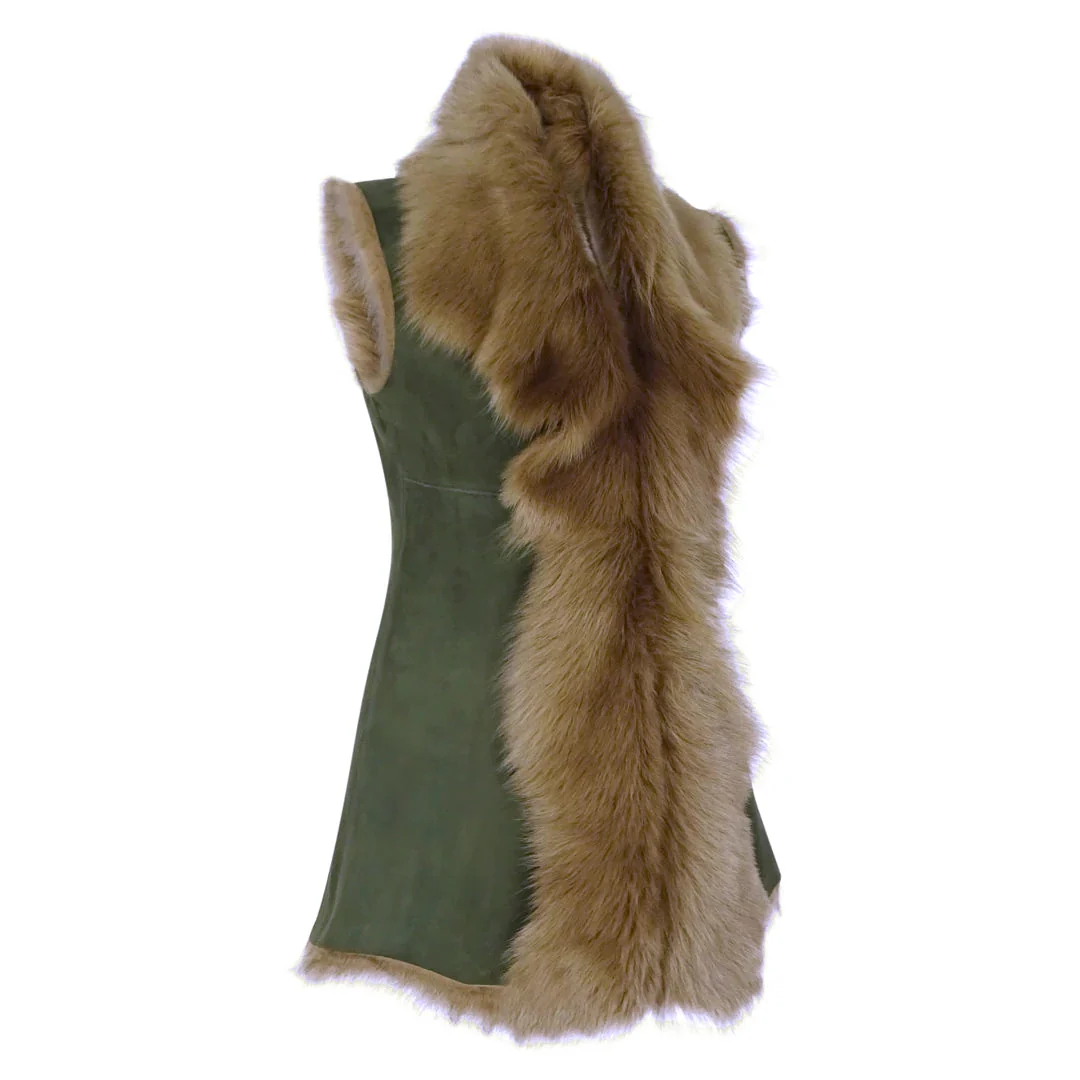 Myrtie Women's Sheepskin Leather Gilet