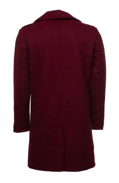 Norbert Men's Burgundy Double Breasted Coat