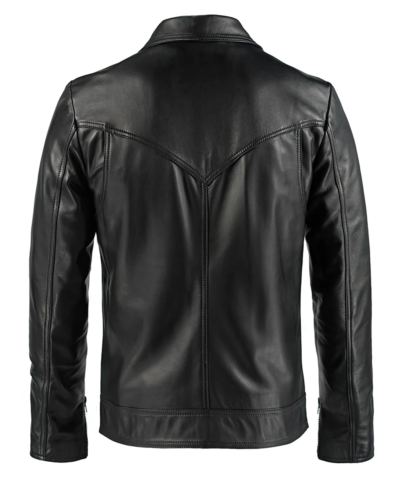Norberto Men's Black Vintage Leather Jacket