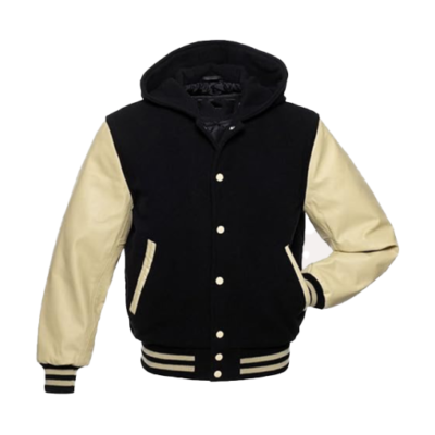 Palmer Men’s Black Hooded Varsity Jacket