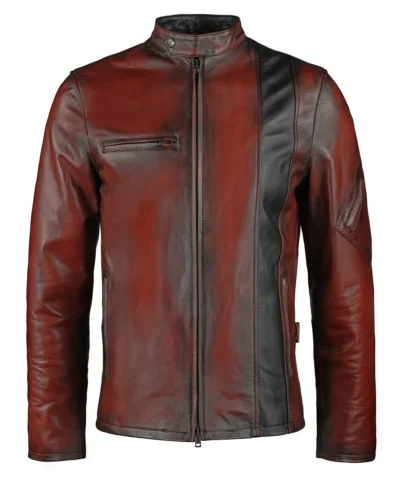 Preston Men's Red Rider Leather Jacket