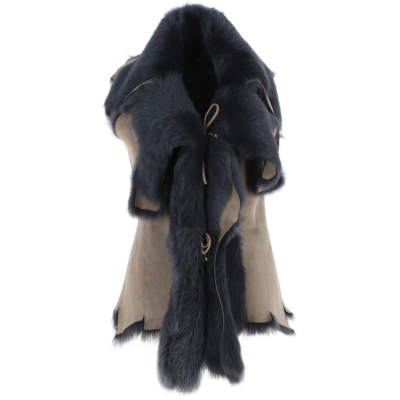 Ralph Women's Beige Suede Leather Gilet