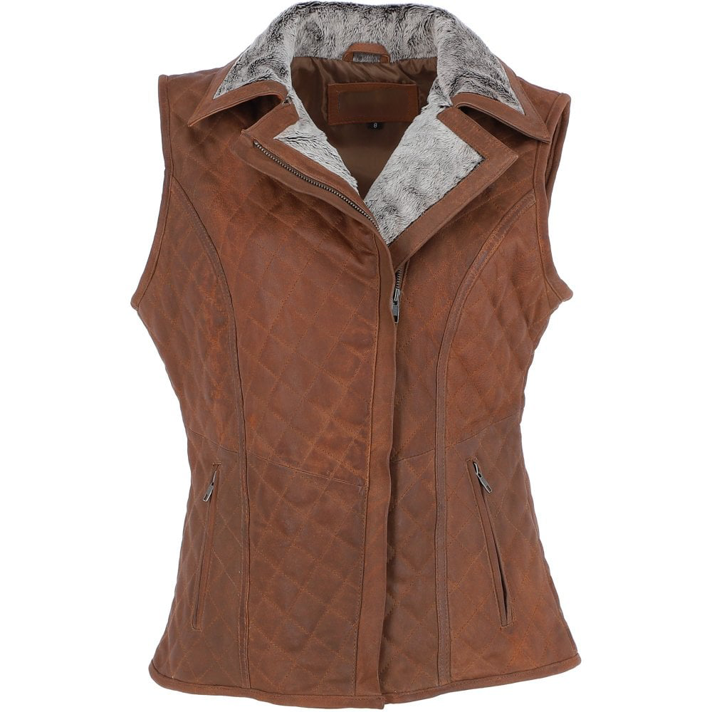 Robyn Women's Tan Leather Gilet