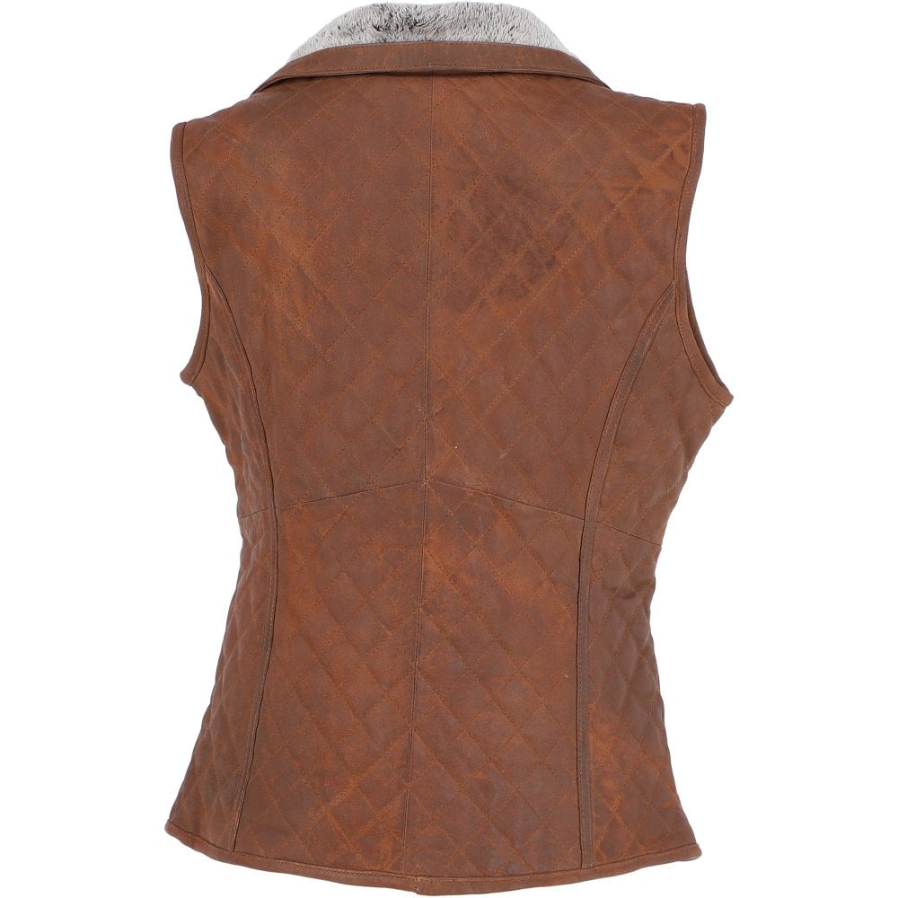 Robyn Women's Tan Leather Gilet