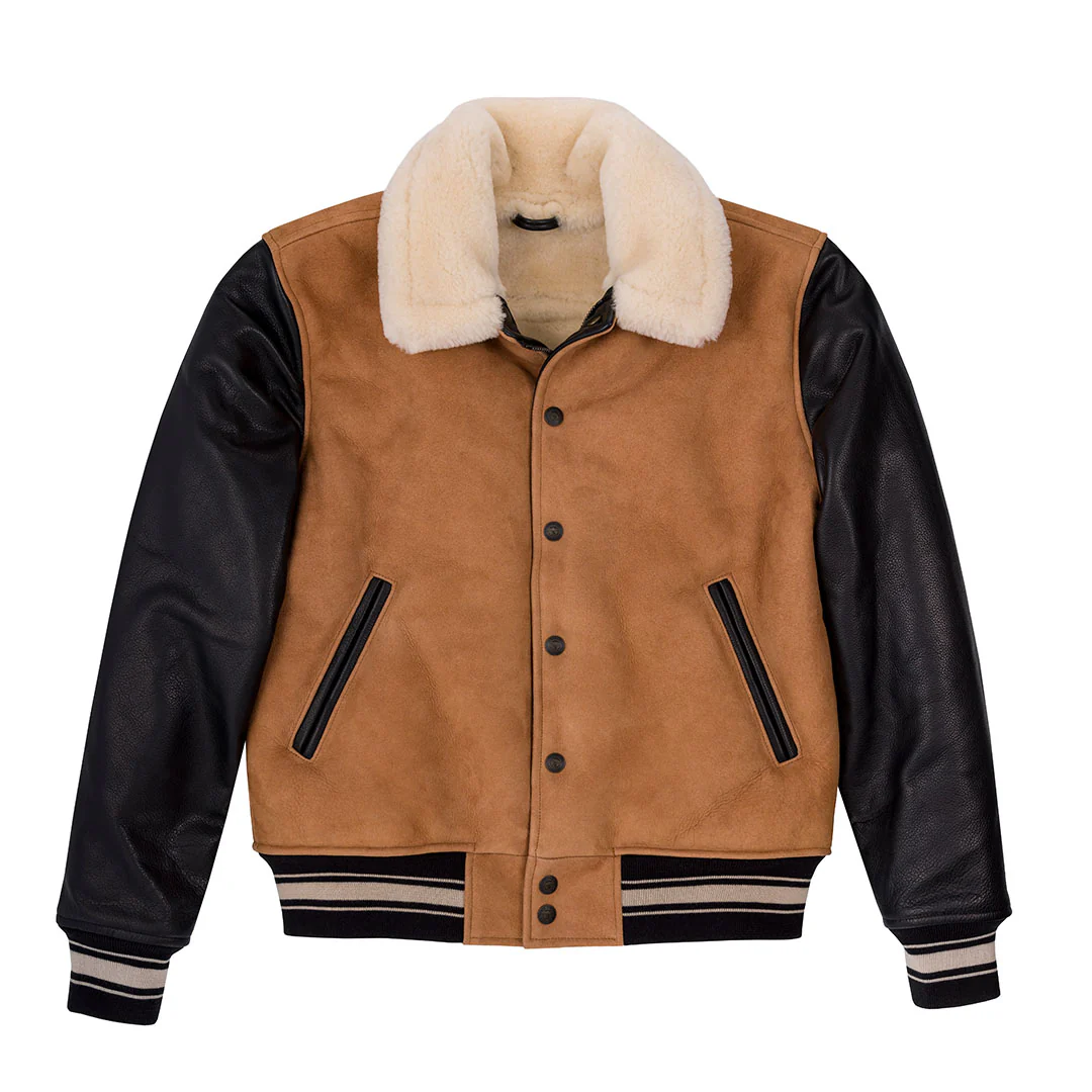 Saucedo Men's Shearling Varsity Jacket