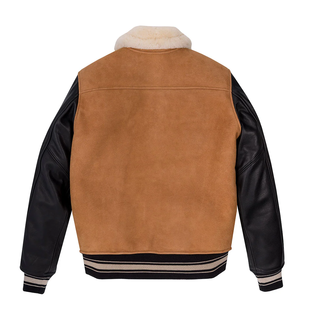 Saucedo Men's Shearling Varsity Jacket