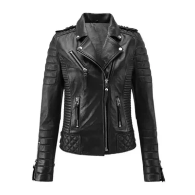 Skyler Women's Black biker Leather Jacket