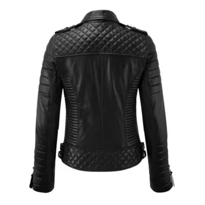 Skyler Women's Black biker Leather Jacket