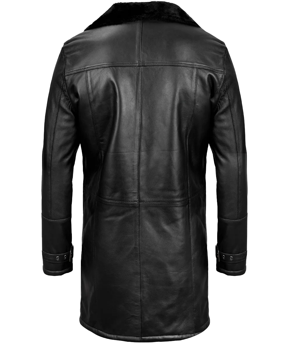 Timothy Men’s Black Shearling Leather Coat