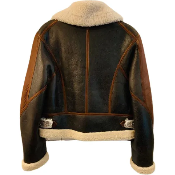 Tyrese Women's Brown Aviator Shearling Jacket