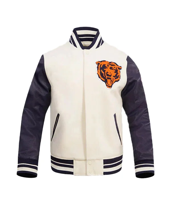 Vaugh Men's White Varsity Jacket