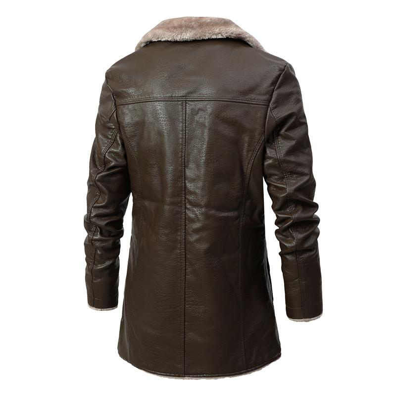 Viola Men's Brown Leather Coat