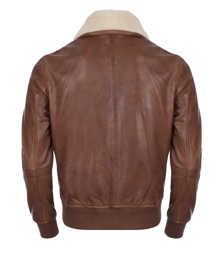 Willard Men’s Brown Bomber Leather Jacket