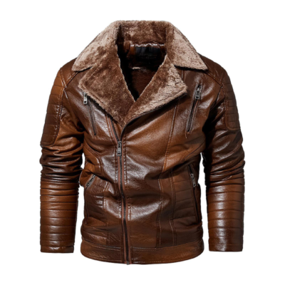 Willow Men's Brown Moto Leather Jacket